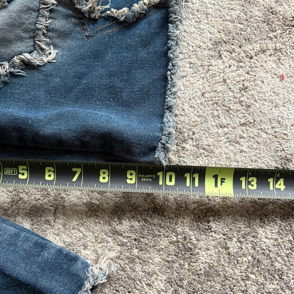 Y2K Kenvibe Starpatch Denim Distressed Baggy Streetwear Oversized Jorts - Picture 7 of 9